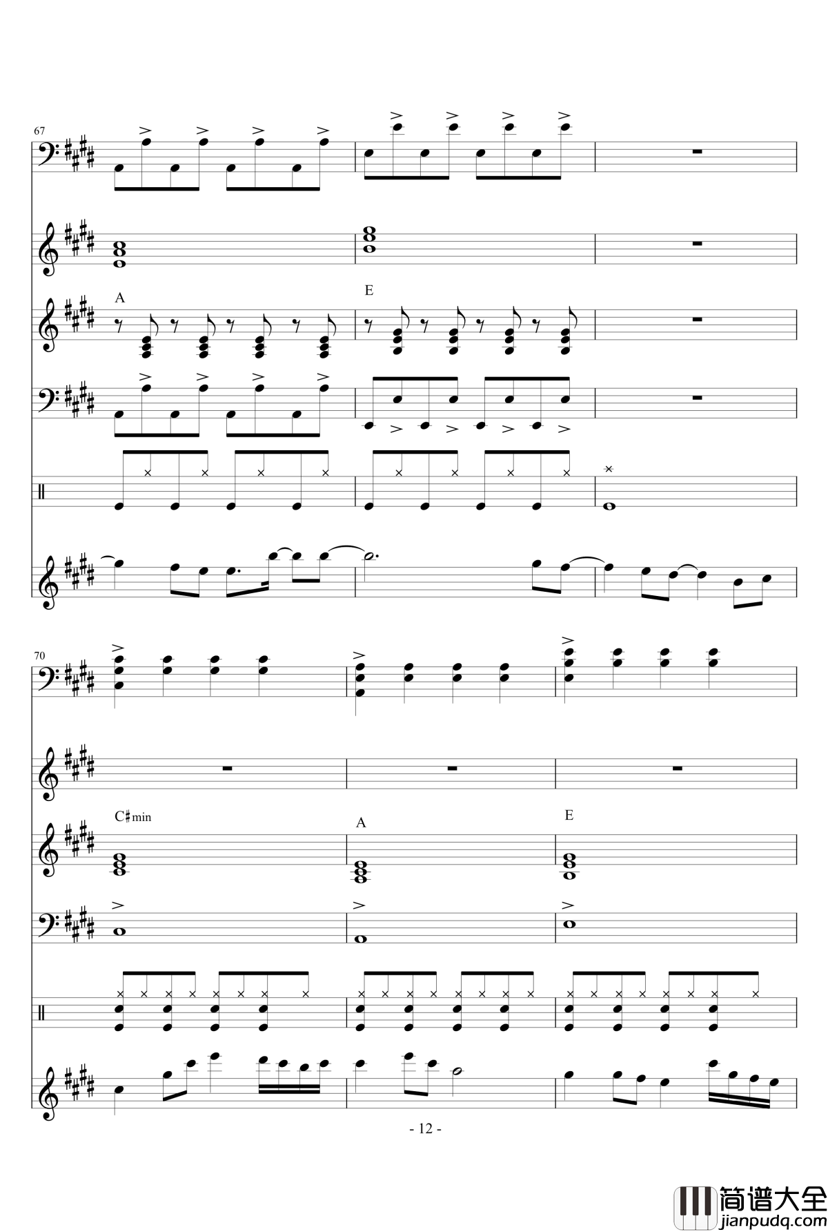 The_Spectre钢琴谱_原版乐队总谱_Alan_Walker