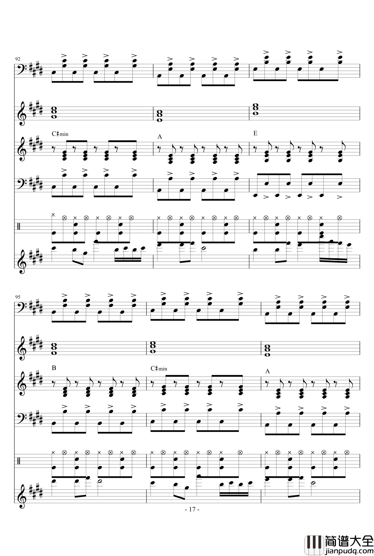 The_Spectre钢琴谱_原版乐队总谱_Alan_Walker