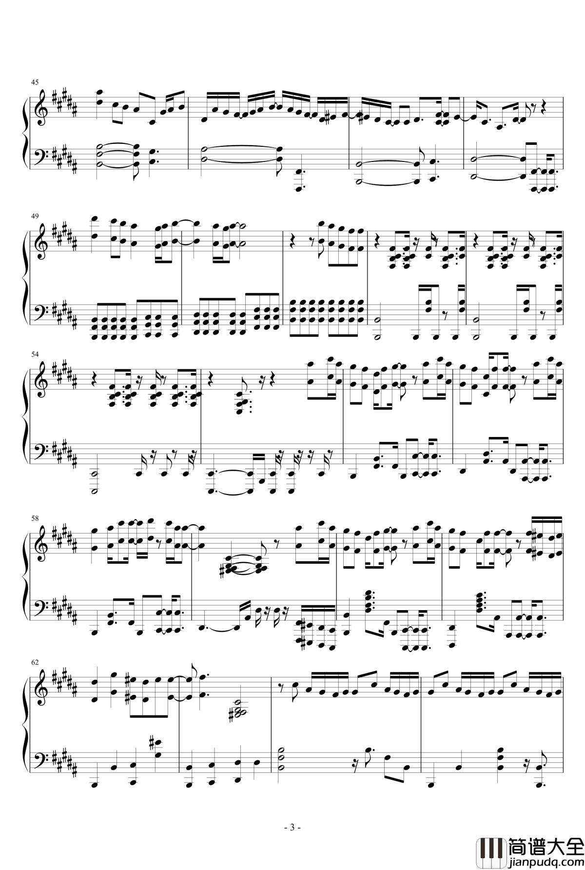 打上花火钢琴谱_DAOKO