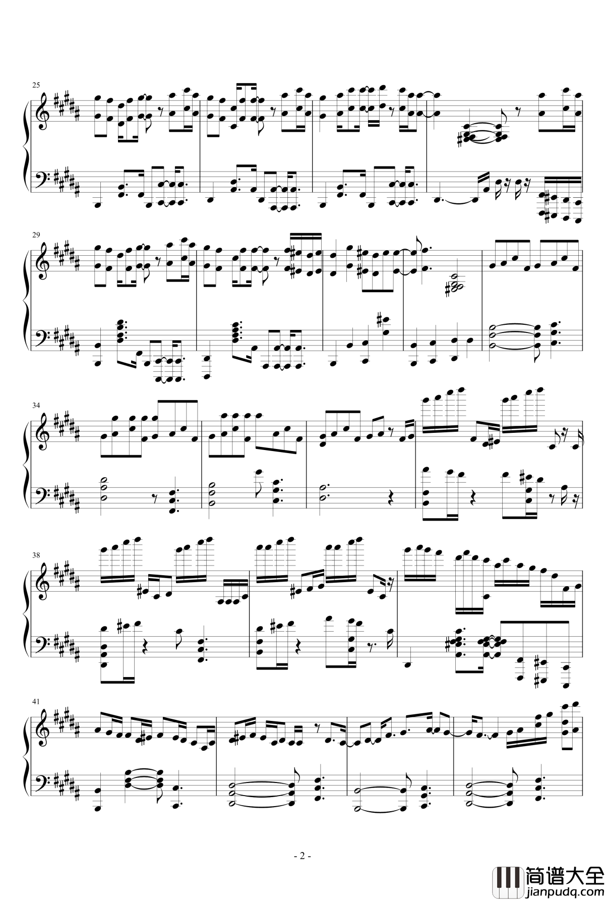 打上花火钢琴谱_DAOKO