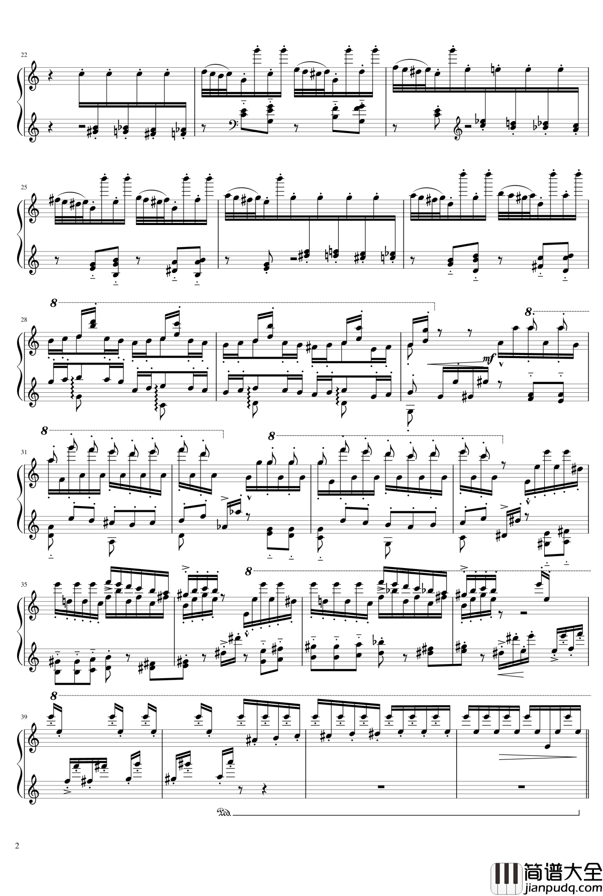 钟c调演奏版钢琴谱_李斯特