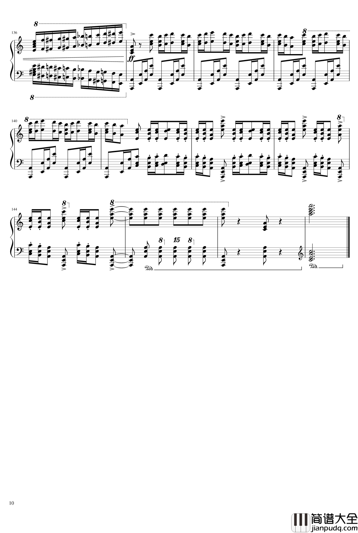 钟c调演奏版钢琴谱_李斯特