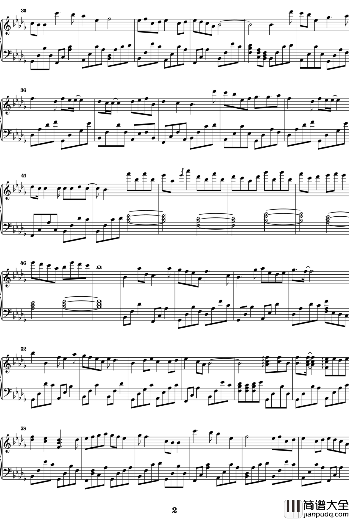 褐瞳钢琴谱_原·味