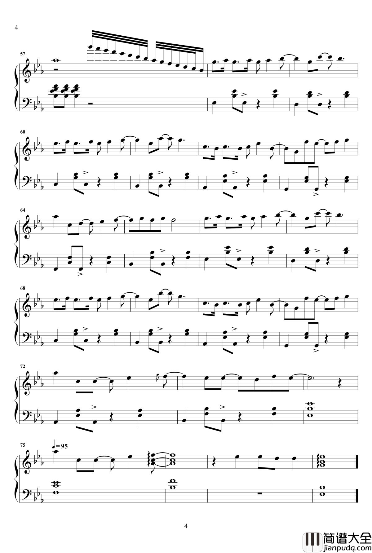 我多喜欢你，你会知道钢琴谱_活跃版_杨凯伊