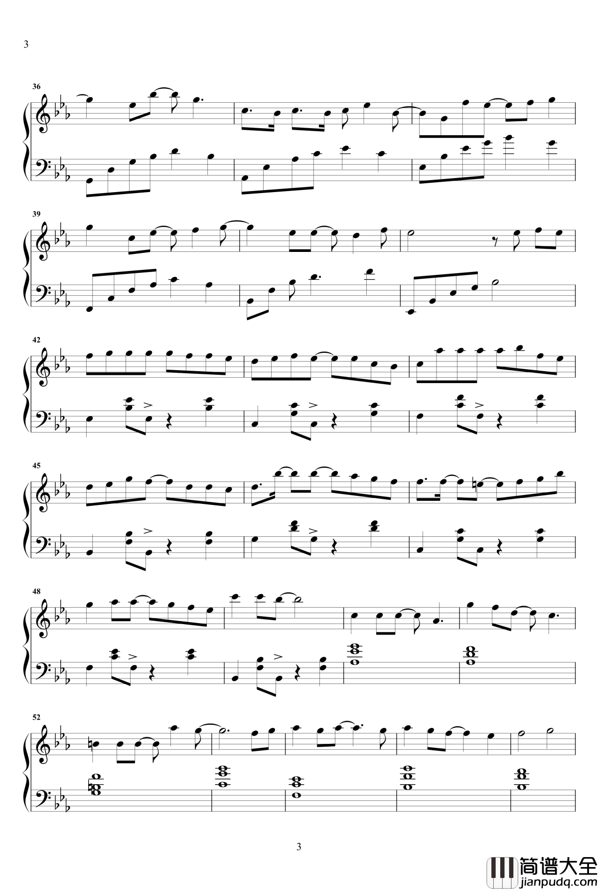 我多喜欢你，你会知道钢琴谱_活跃版_杨凯伊