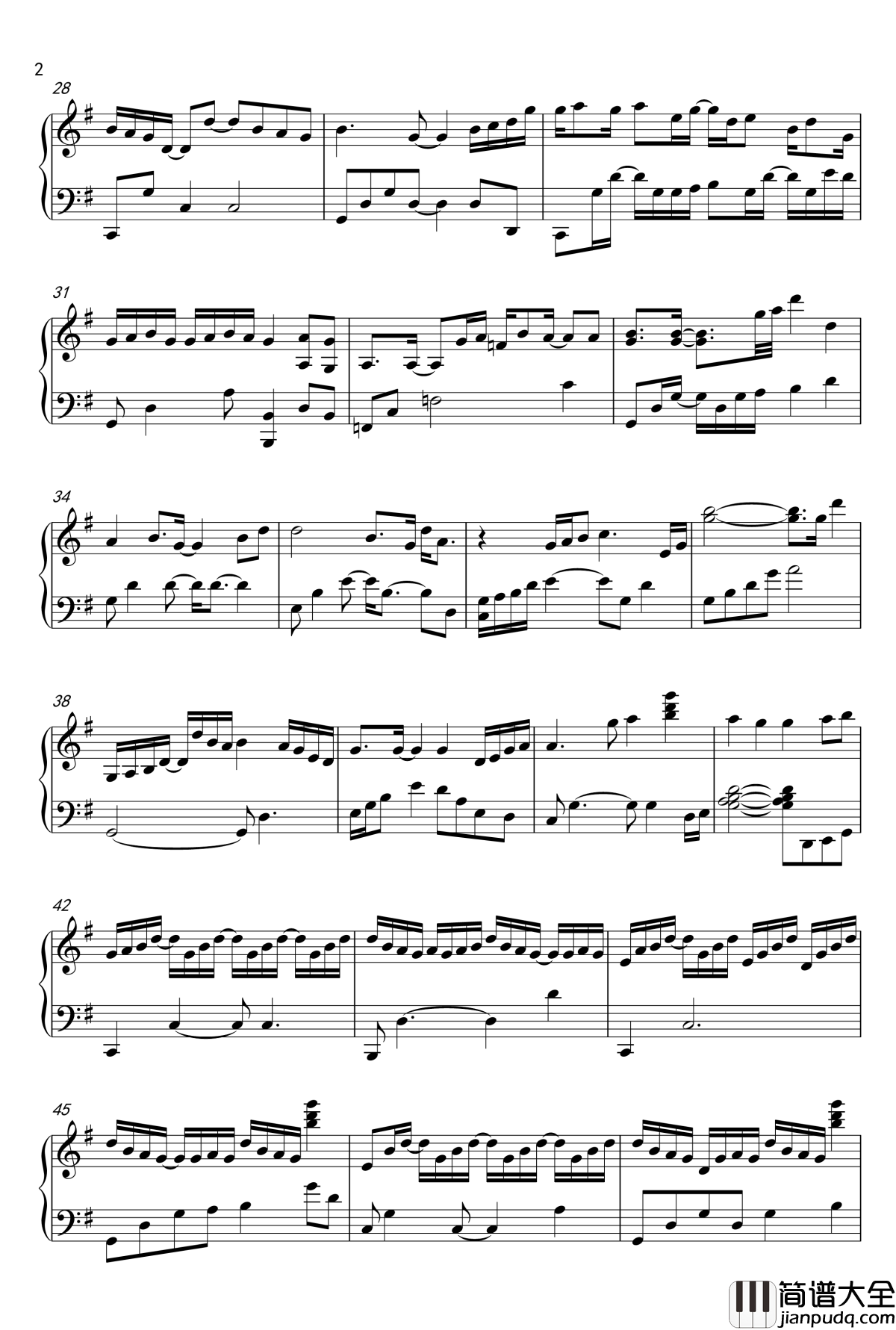 望仙语钢琴谱_北小塘