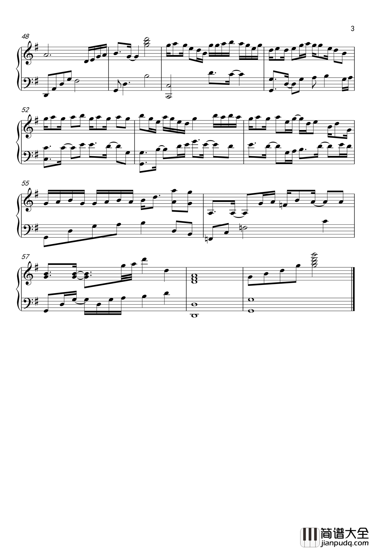 望仙语钢琴谱_北小塘