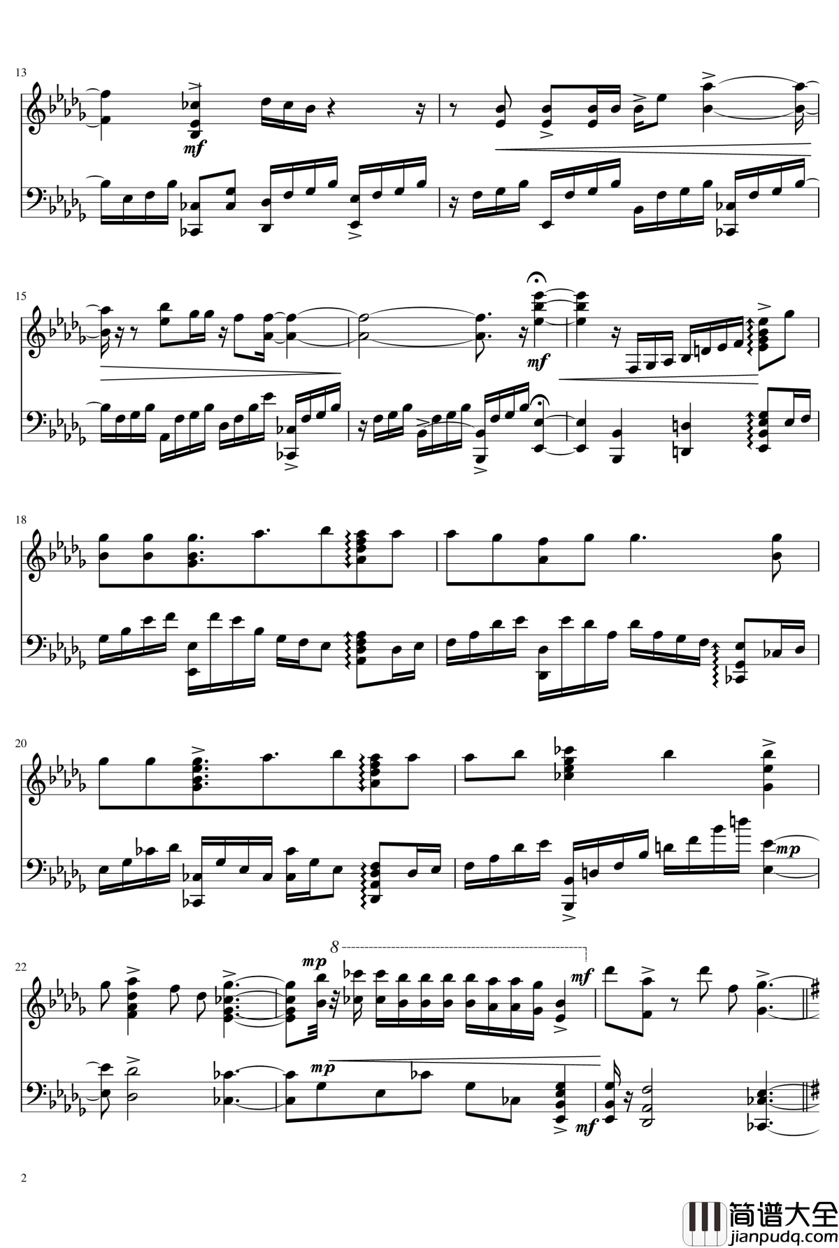 魔法使的新娘op钢琴谱_修改