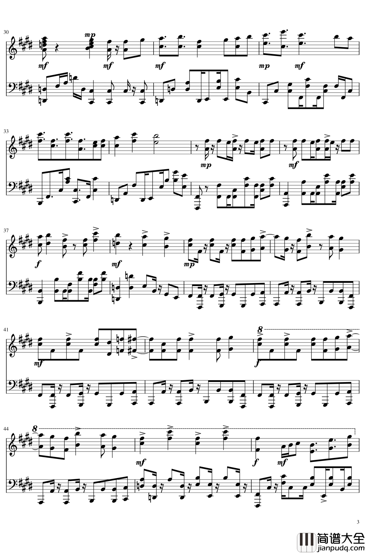 来自深渊钢琴谱_娜娜奇