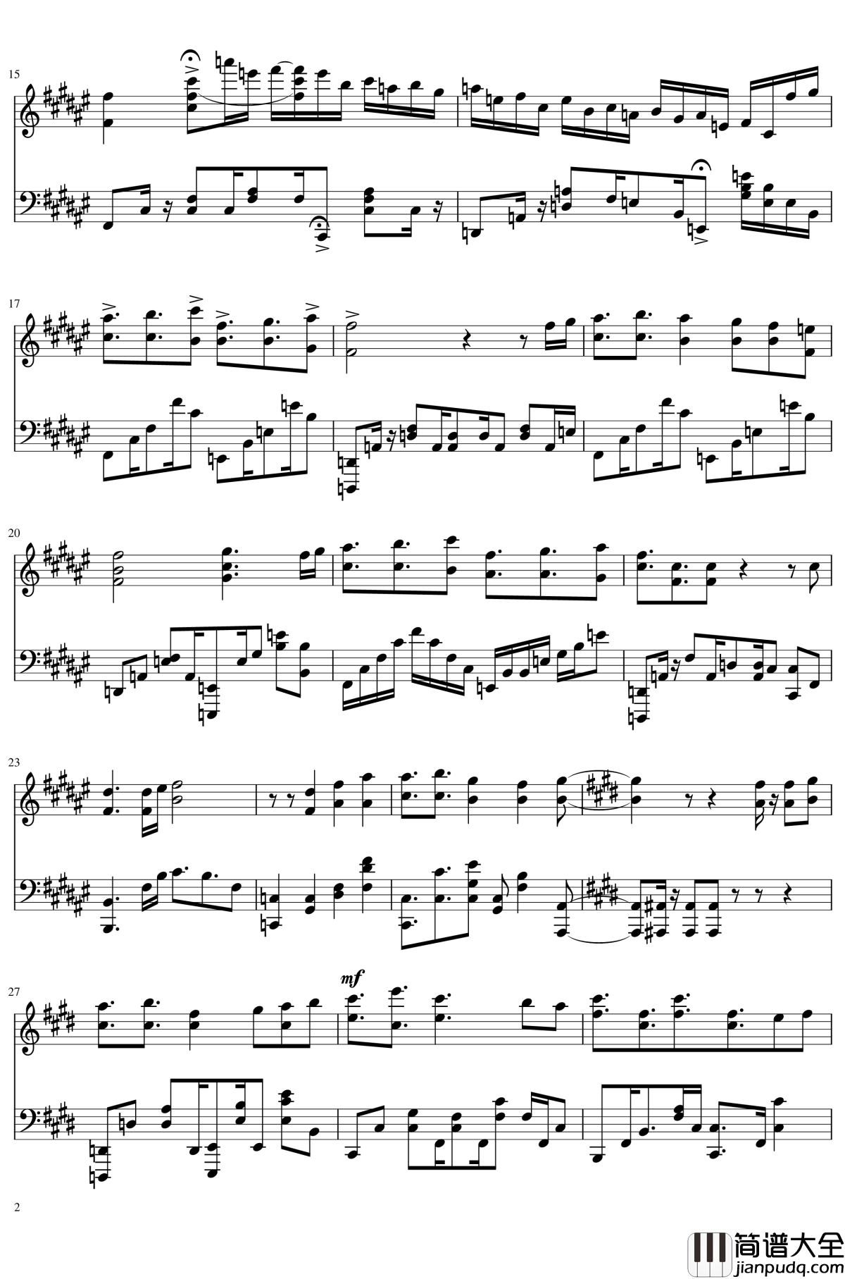 来自深渊钢琴谱_娜娜奇