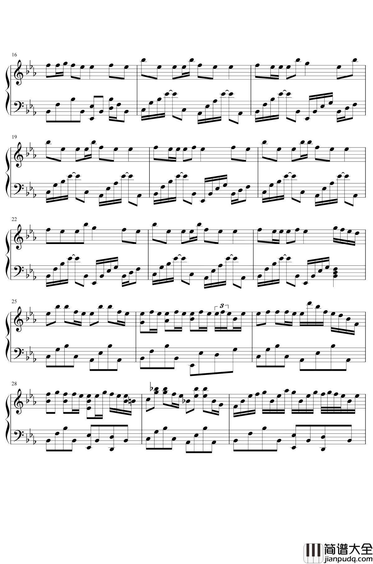 勾指起誓钢琴谱_洛天依_它想起初生时草芽的嫩绿