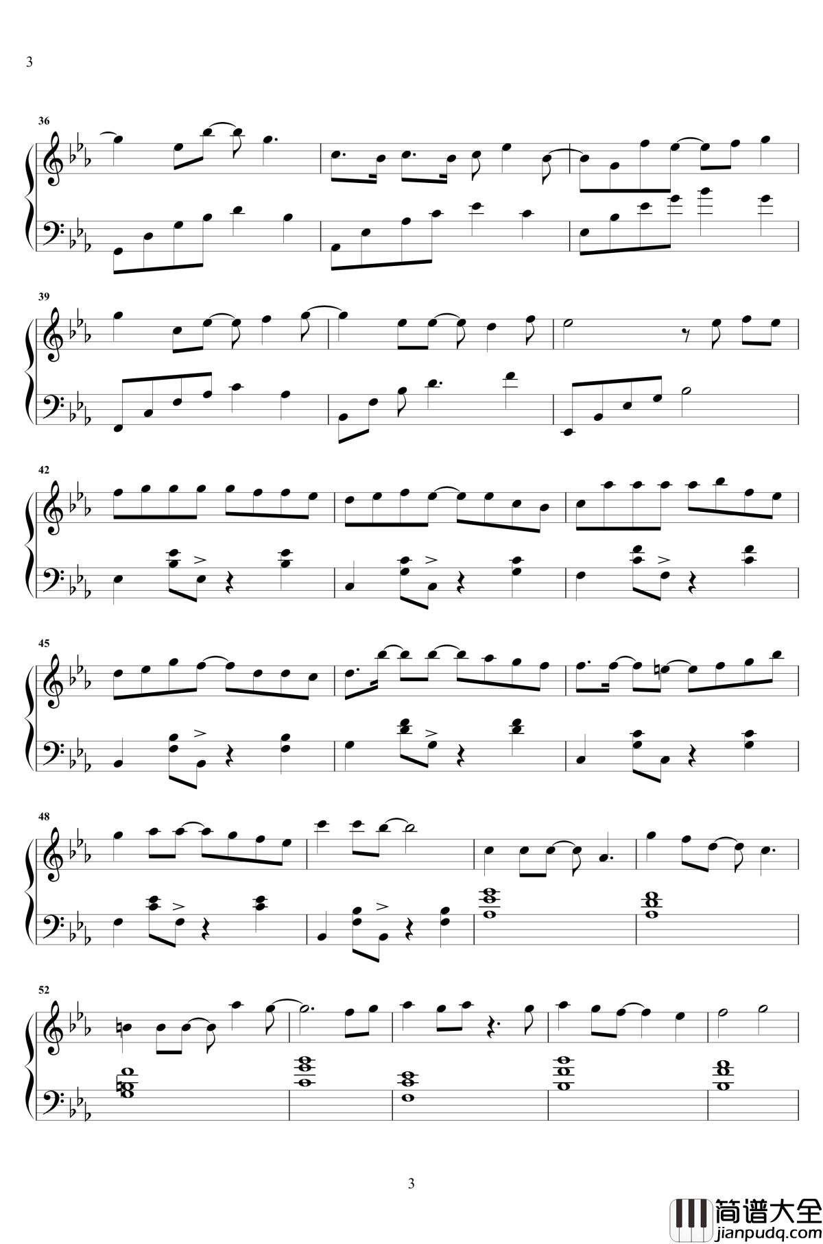 我多喜欢你，你会知道钢琴谱_原声抒情_杨凯伊