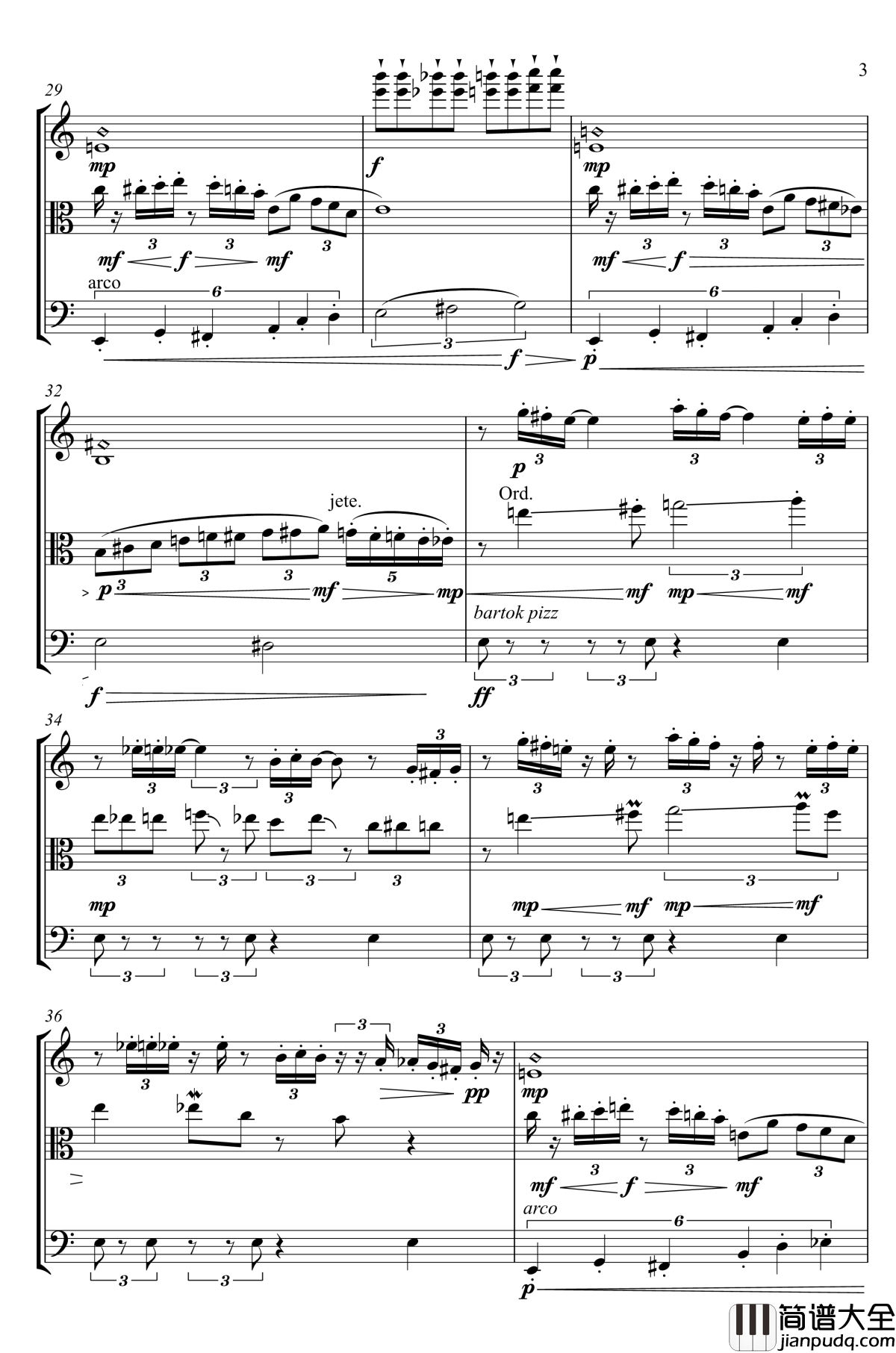 不可描述的剧情钢琴谱_弦乐三重奏_breadjuice