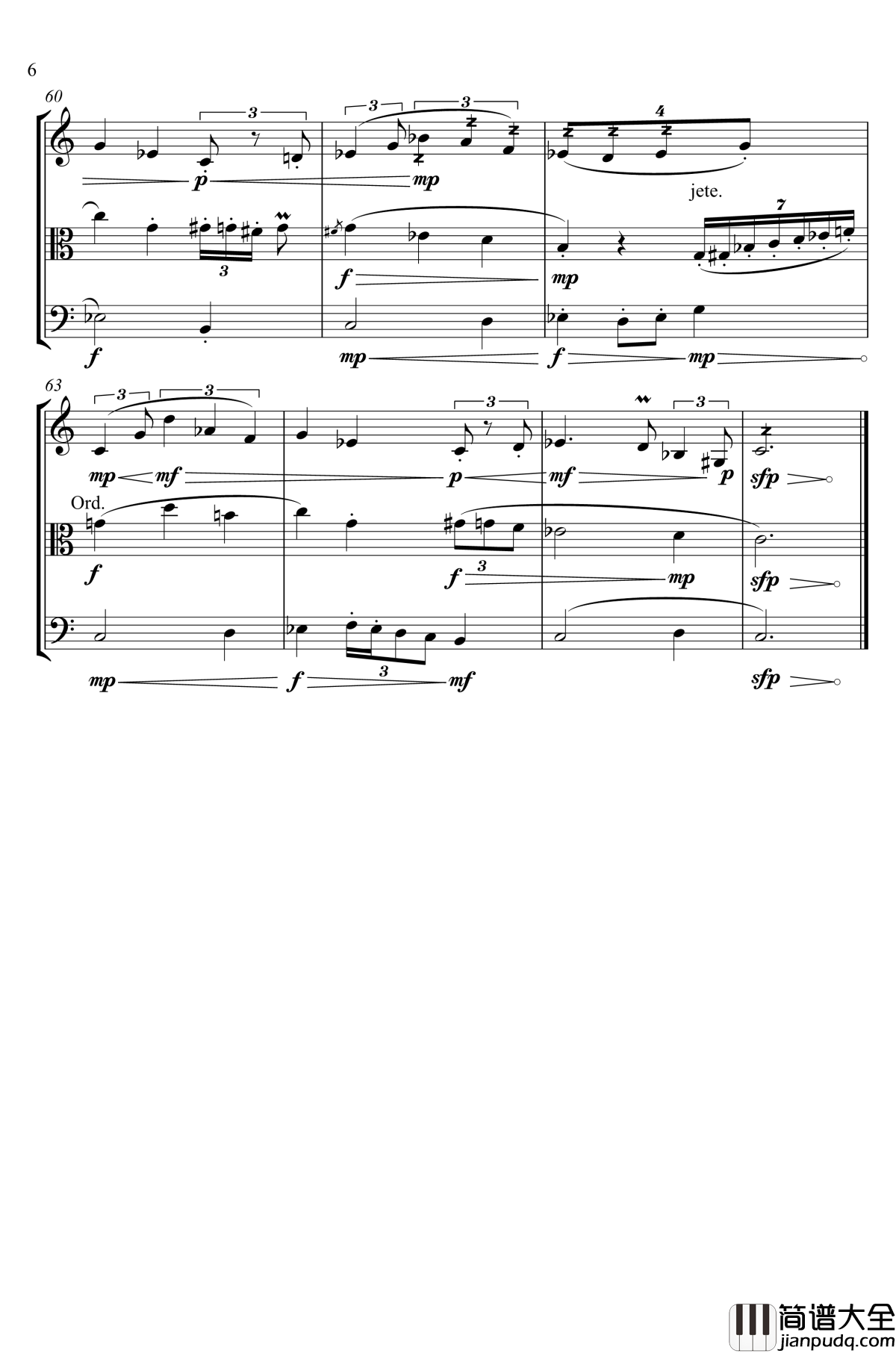 不可描述的剧情钢琴谱_弦乐三重奏_breadjuice