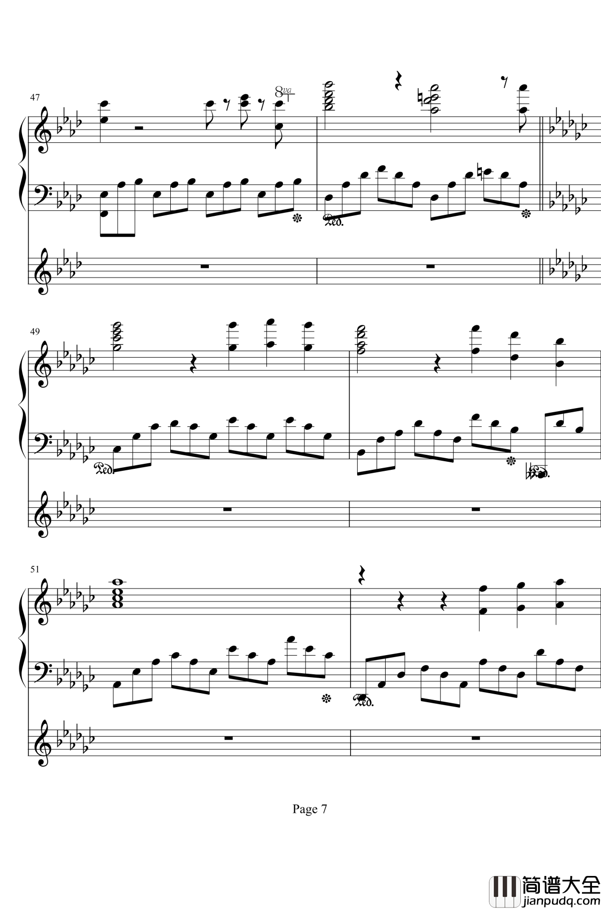 致昙花钢琴谱_ellocz