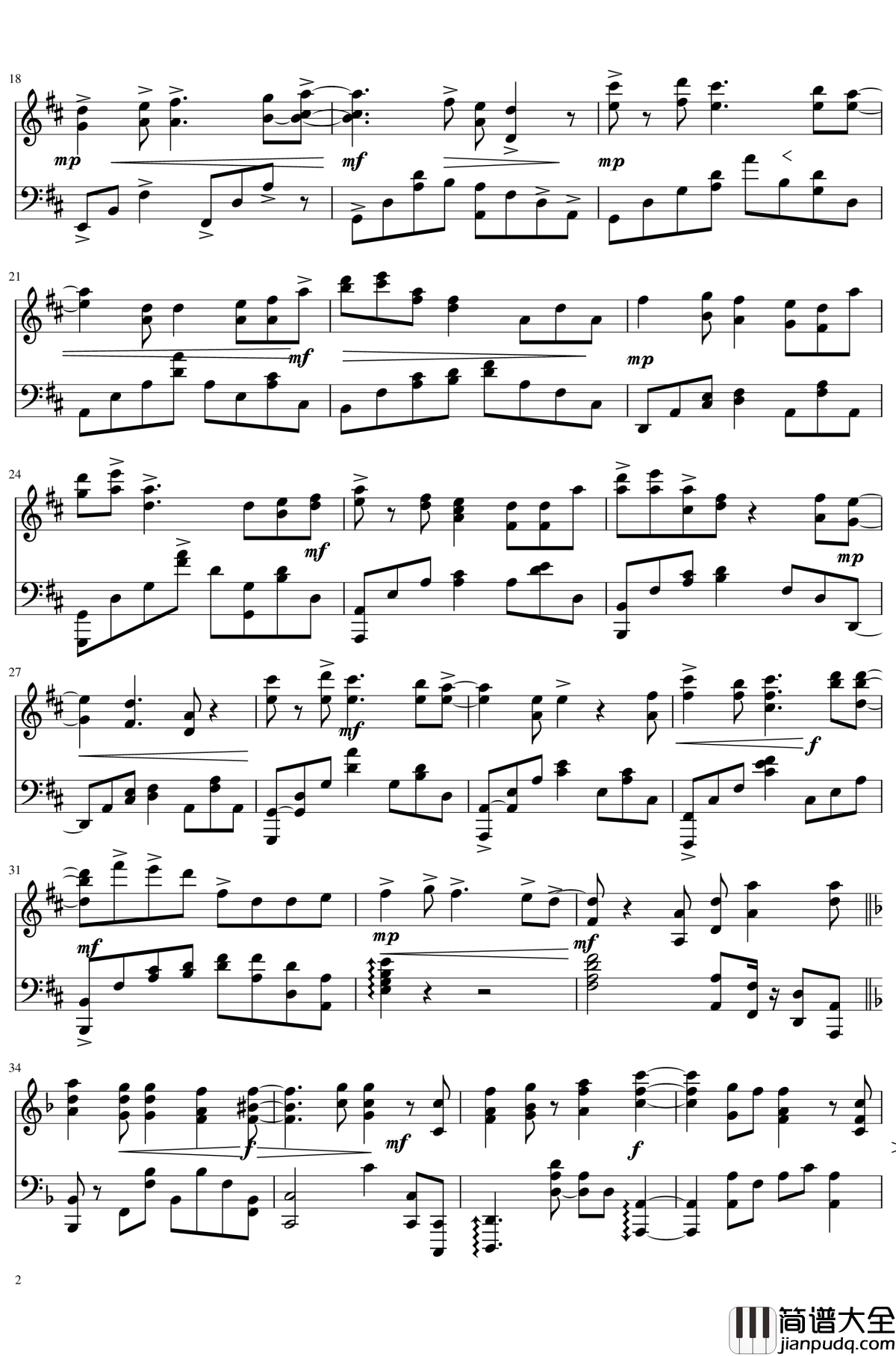 sincerely钢琴谱_精制完整版_紫罗兰永恒花园