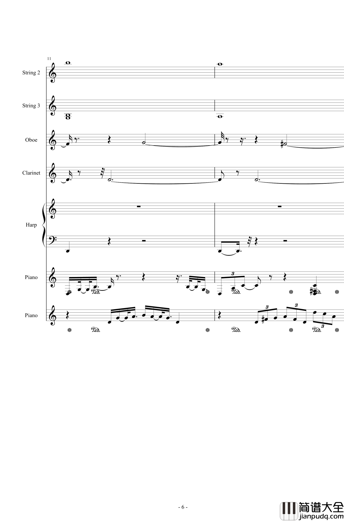 Or_AngelHar钢琴谱_天使的歌声_总谱