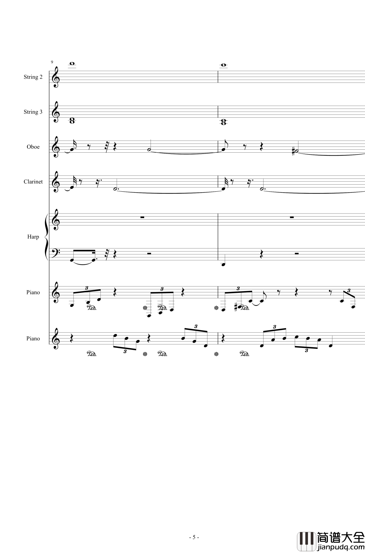 Or_AngelHar钢琴谱_天使的歌声_总谱