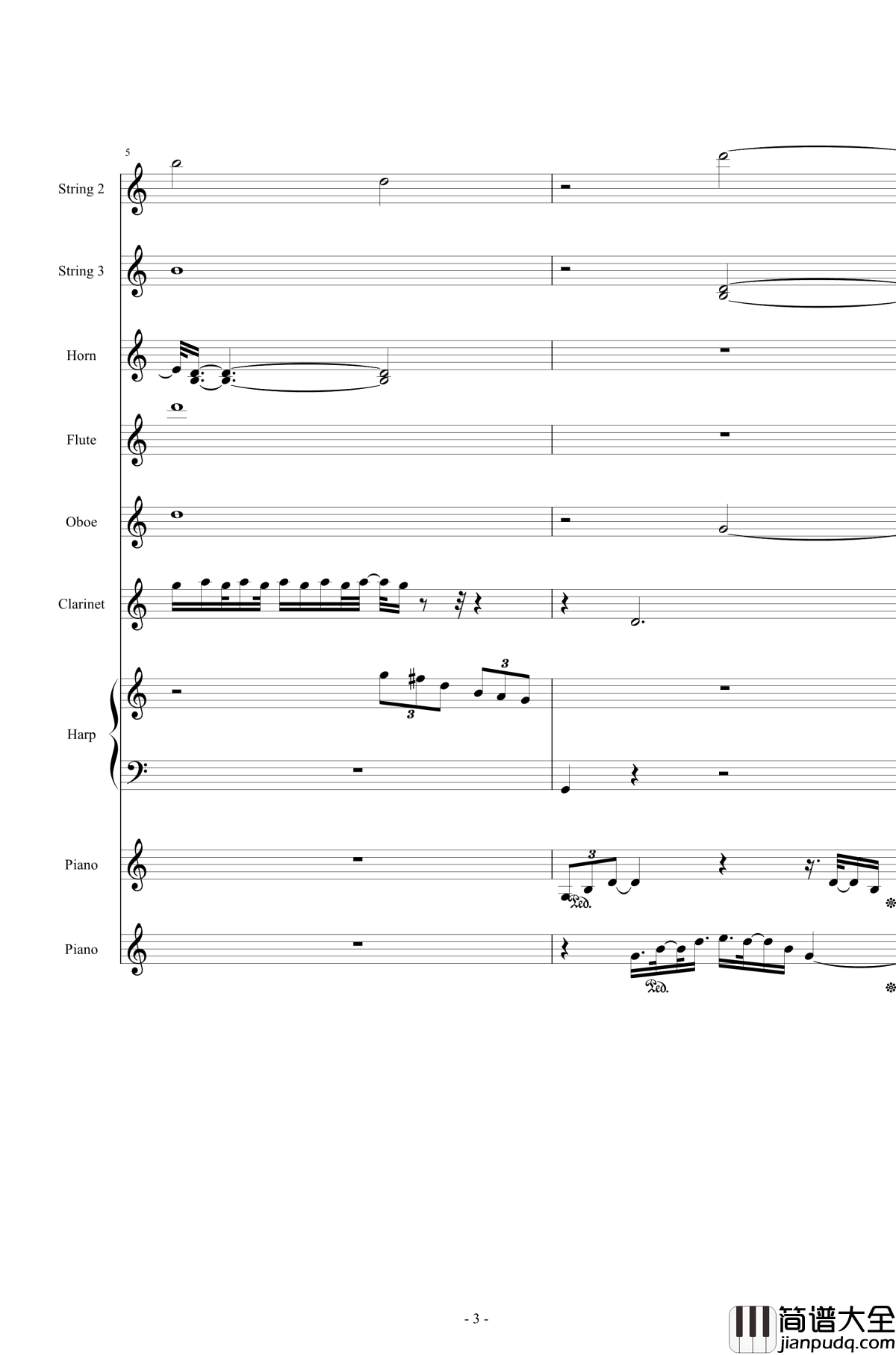 Or_AngelHar钢琴谱_天使的歌声_总谱