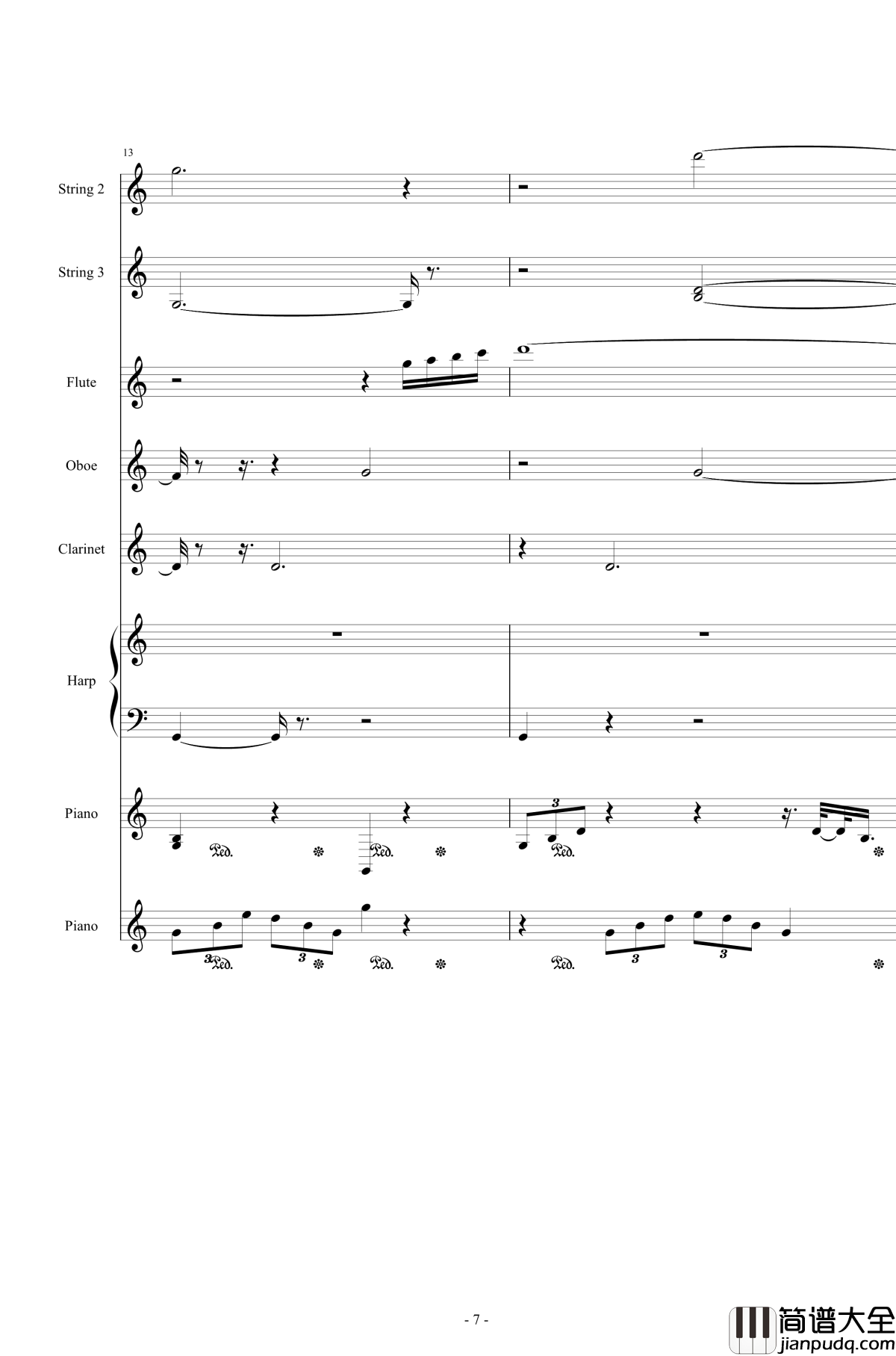 Or_AngelHar钢琴谱_天使的歌声_总谱