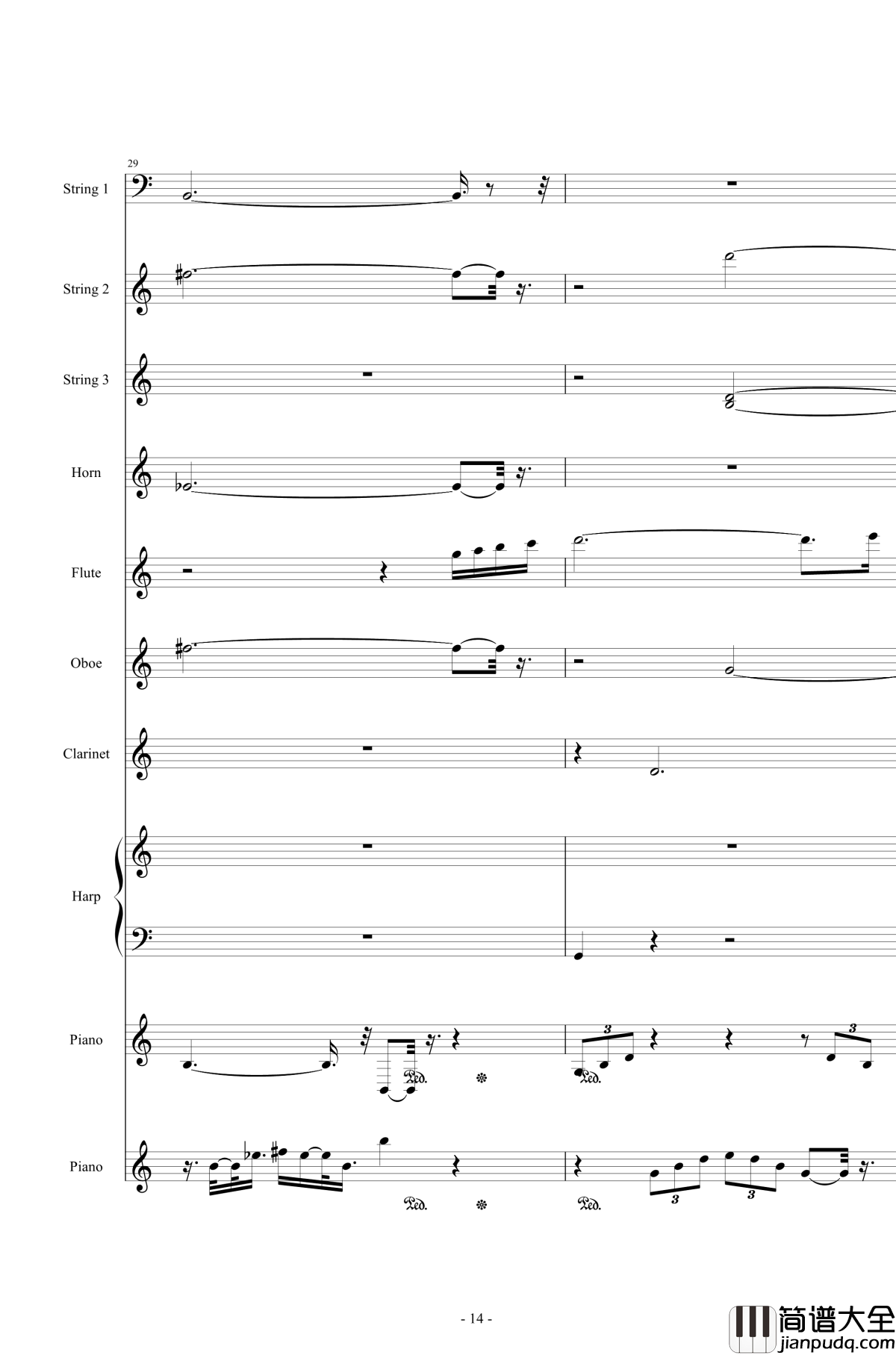 Or_AngelHar钢琴谱_天使的歌声_总谱