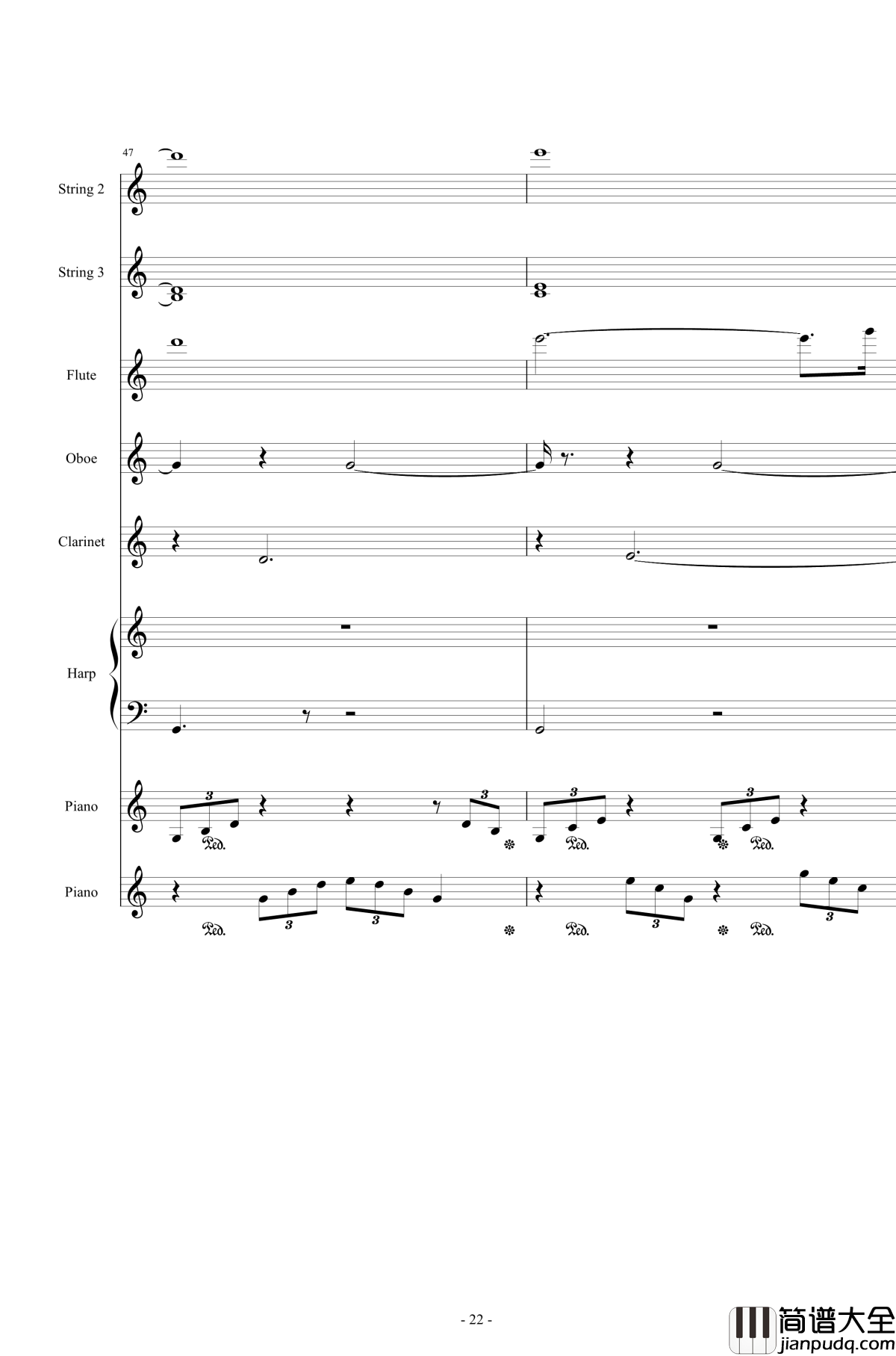 Or_AngelHar钢琴谱_天使的歌声_总谱