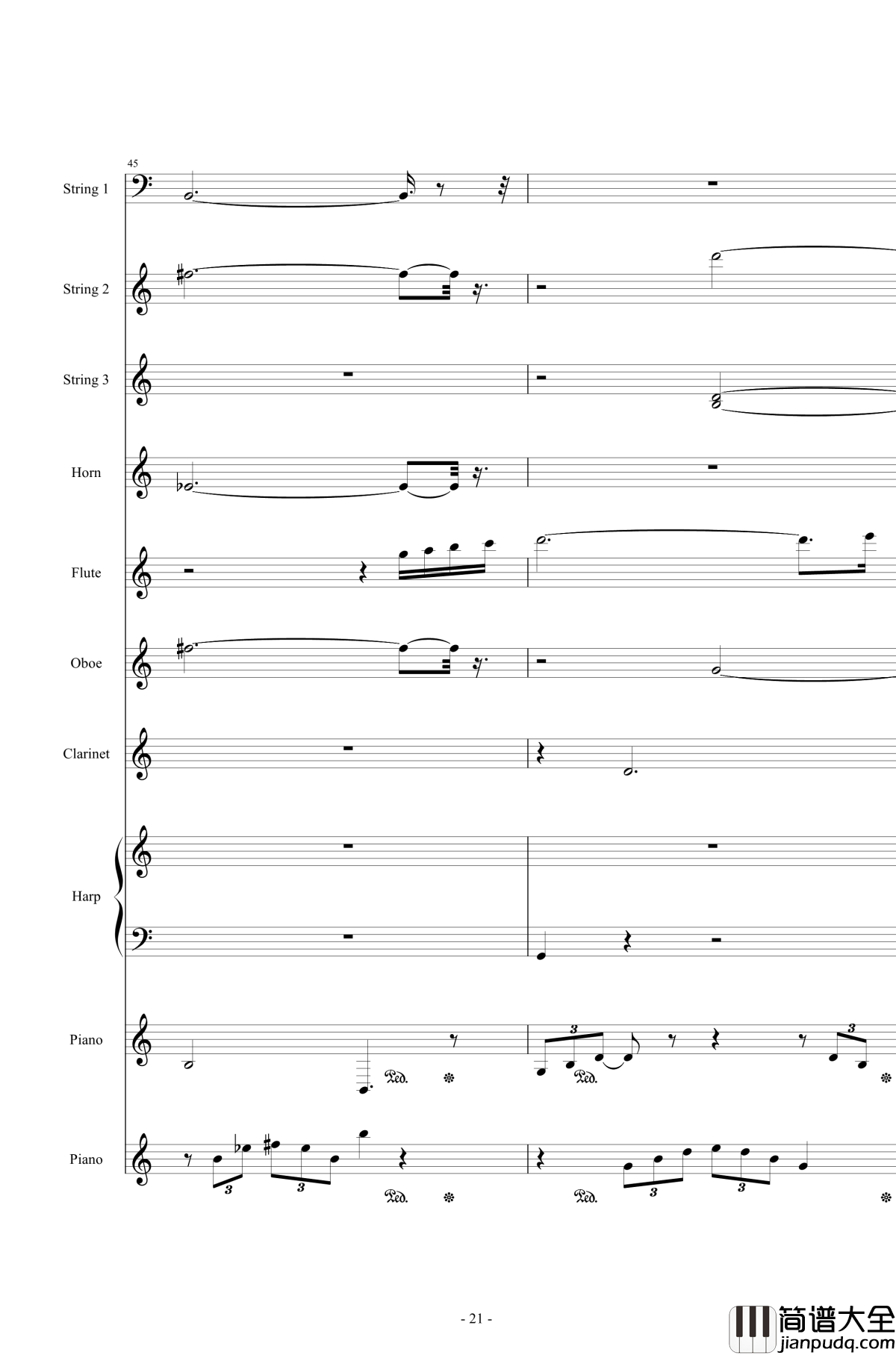 Or_AngelHar钢琴谱_天使的歌声_总谱