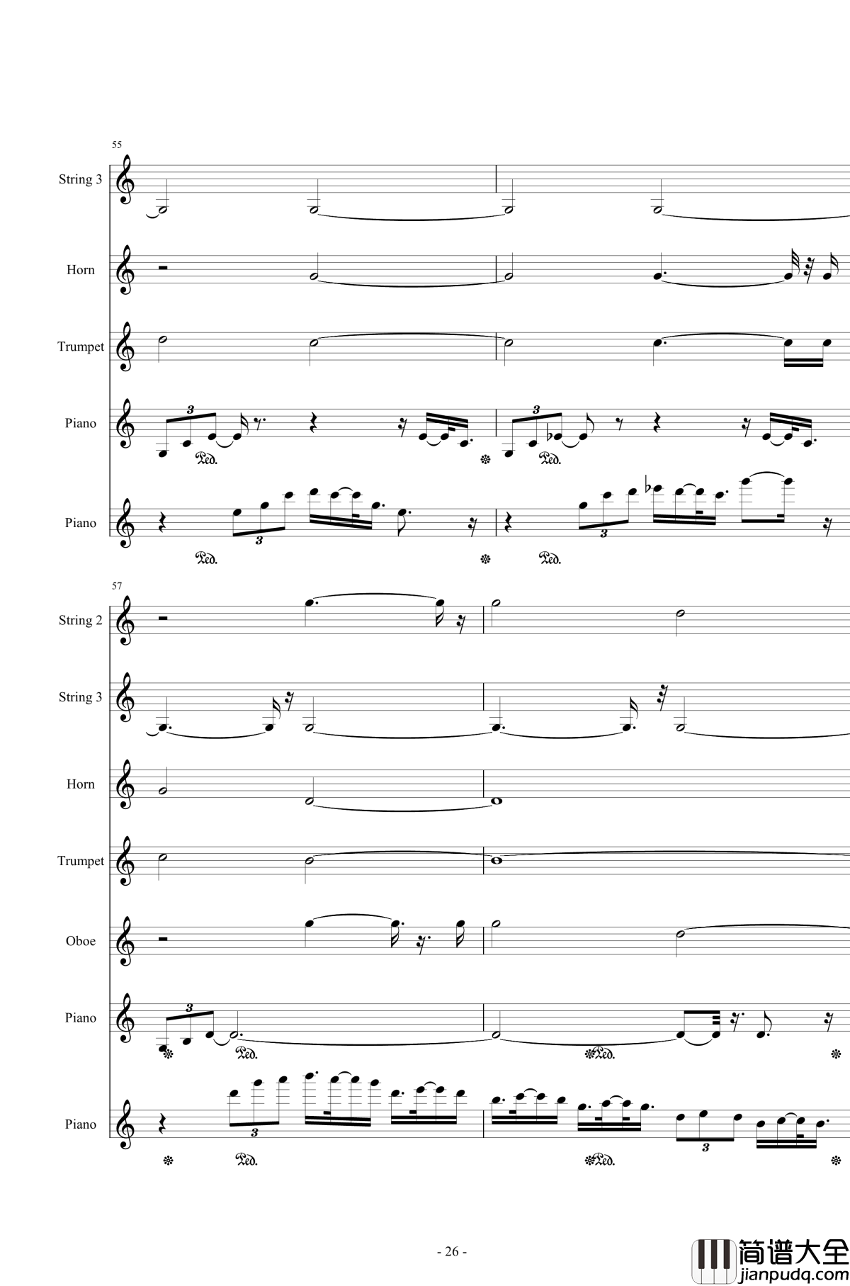 Or_AngelHar钢琴谱_天使的歌声_总谱