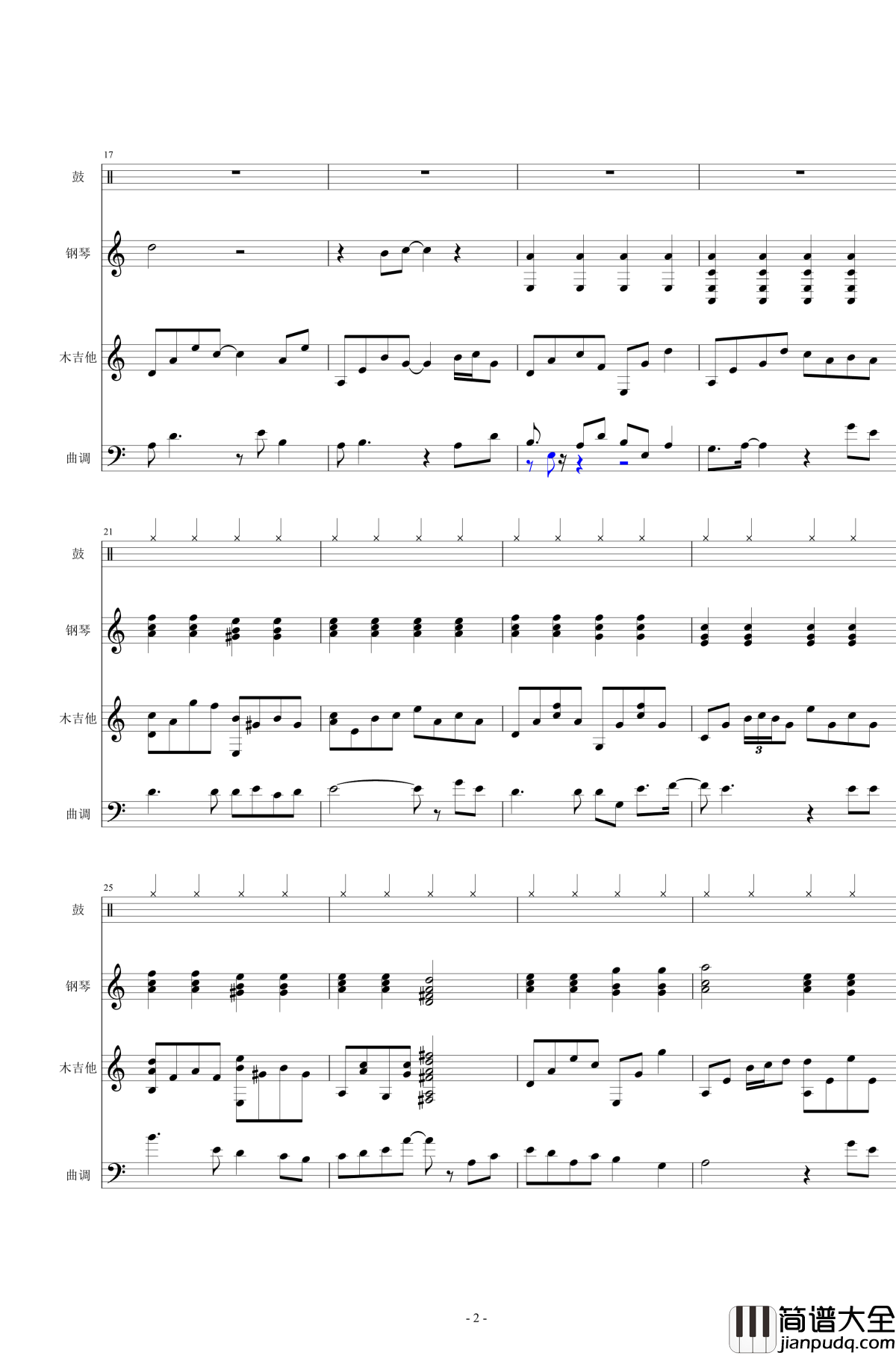 烟花易冷钢琴谱_总谱_周杰伦