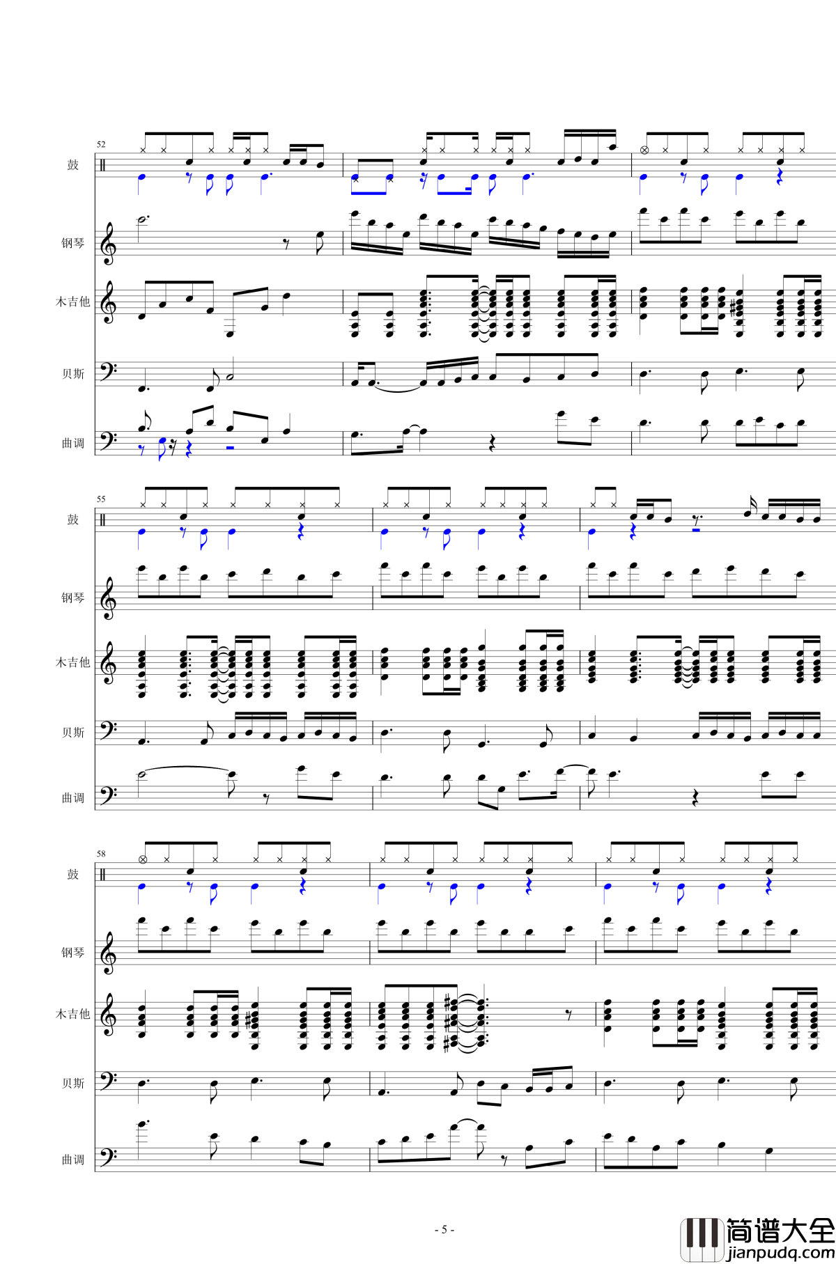 烟花易冷钢琴谱_总谱_周杰伦