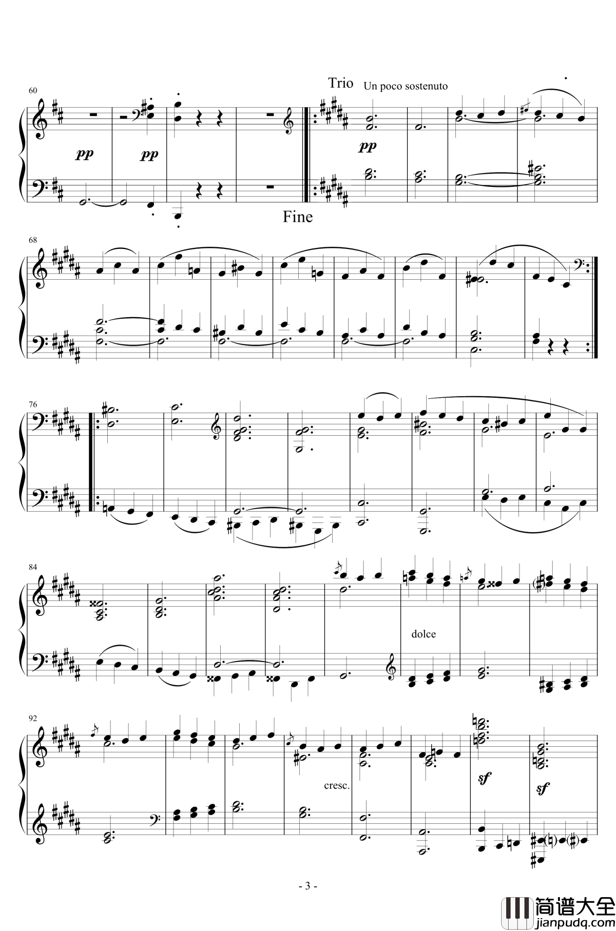 b小调第九钢琴奏鸣曲钢琴谱_Op.145第二乐章_谐谑曲_车尔尼_Czerny