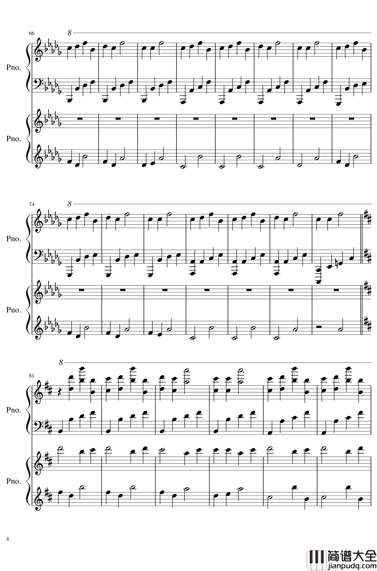 The_Beautiful_Life钢琴谱_美丽人生