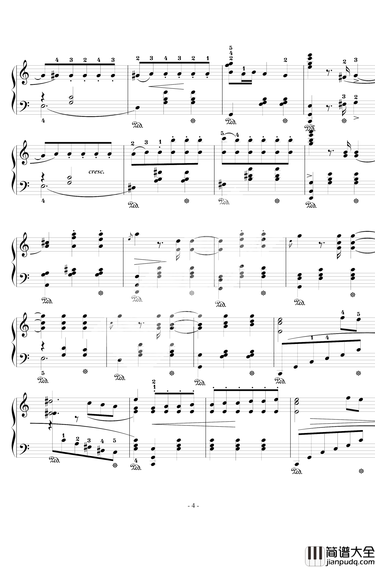 骑士风格圆舞曲钢琴谱_西贝柳斯