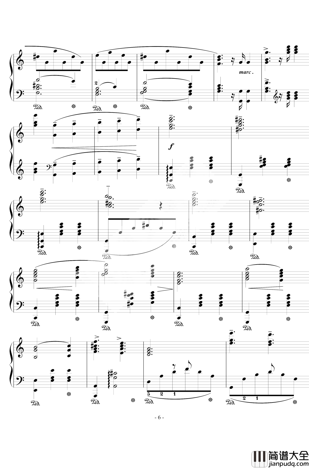 骑士风格圆舞曲钢琴谱_西贝柳斯