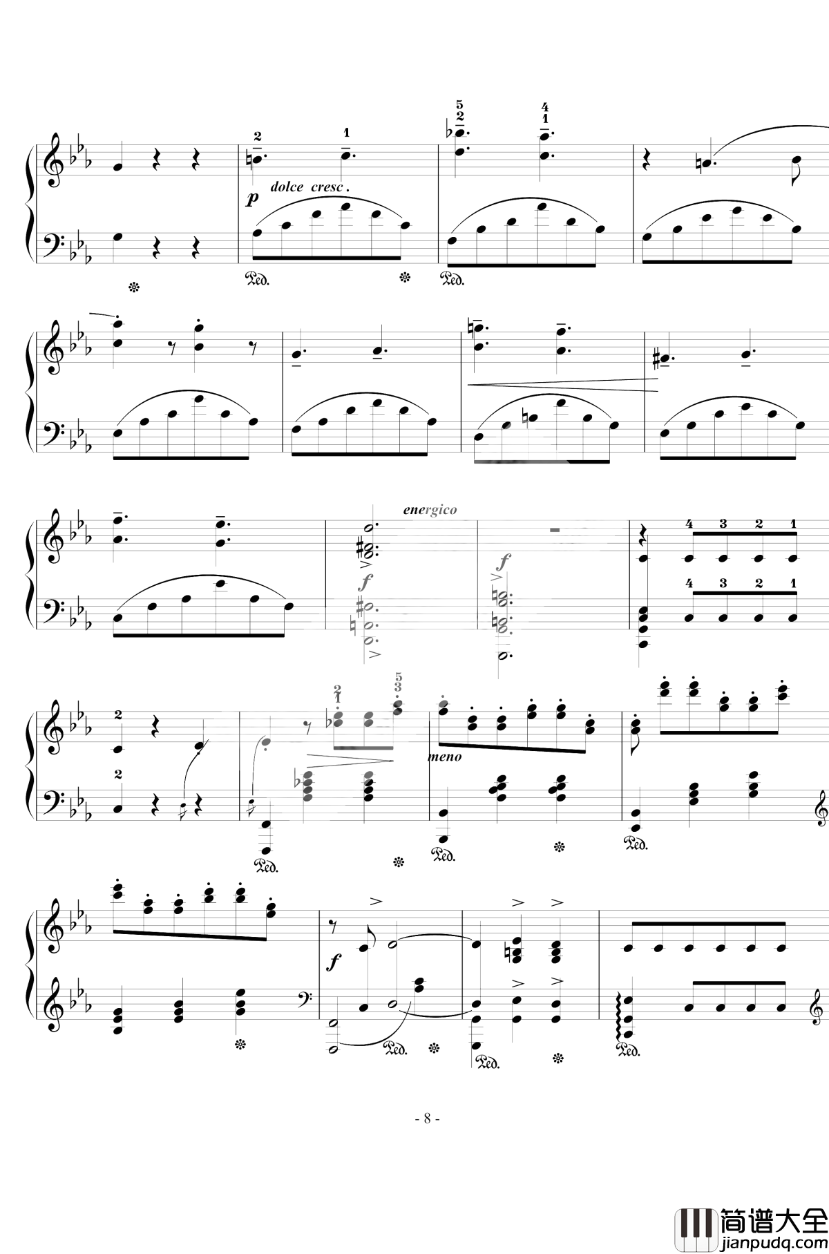 骑士风格圆舞曲钢琴谱_西贝柳斯