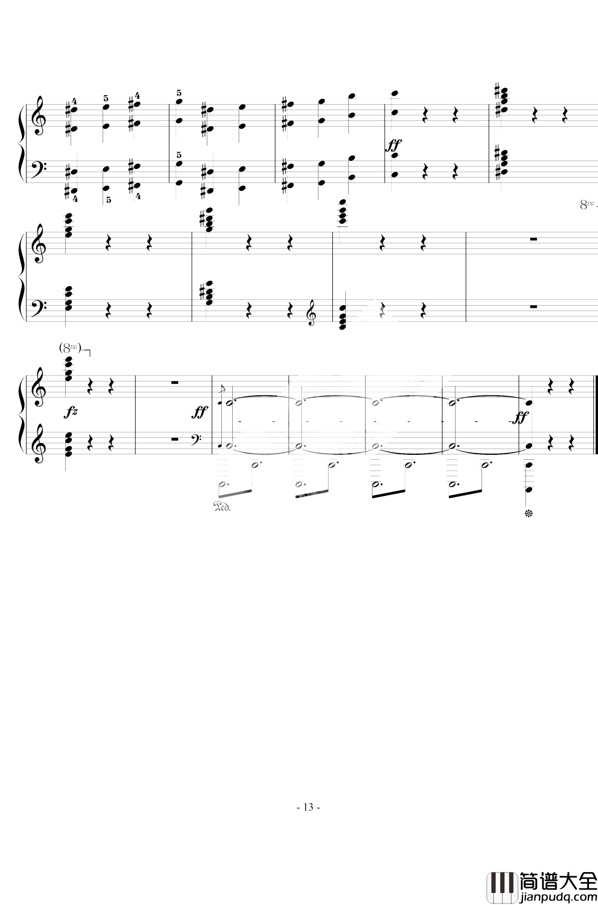 骑士风格圆舞曲钢琴谱_西贝柳斯