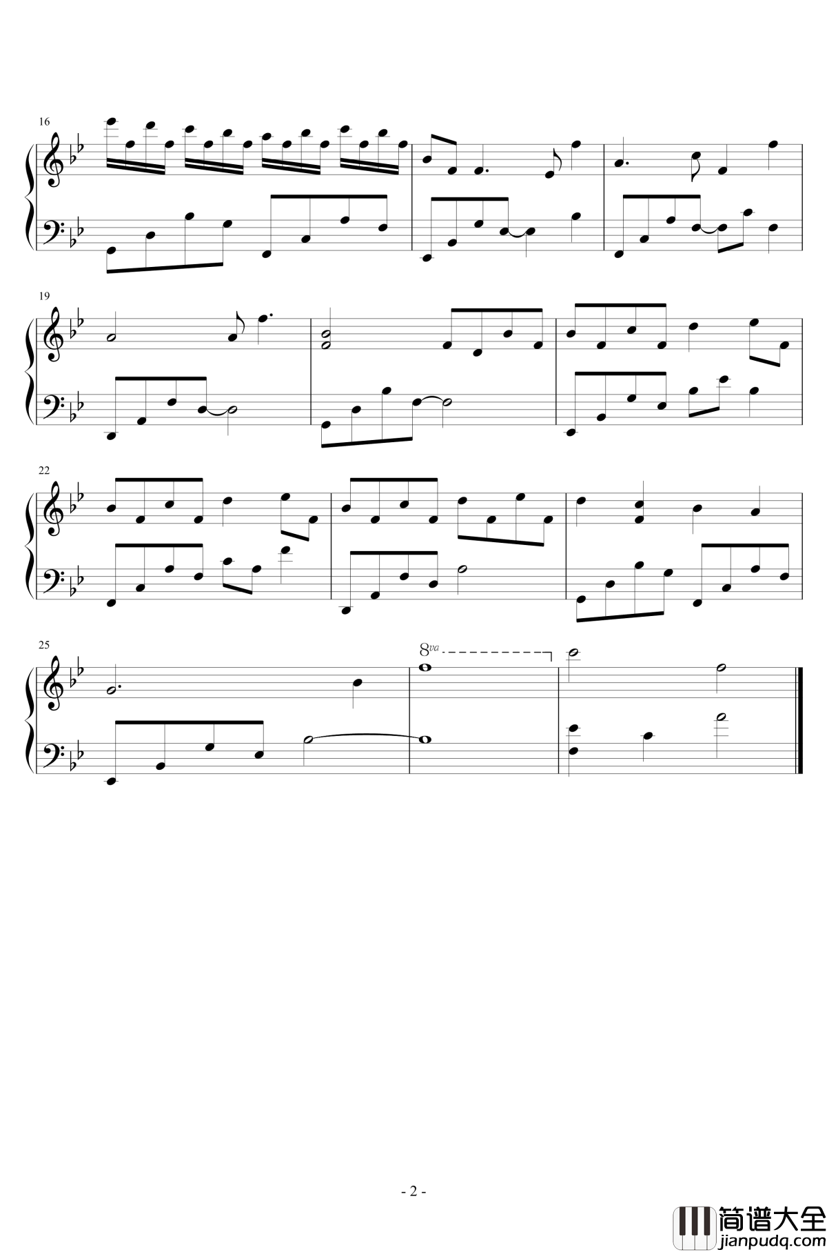 Faye’s_Theme钢琴谱_寻找天堂