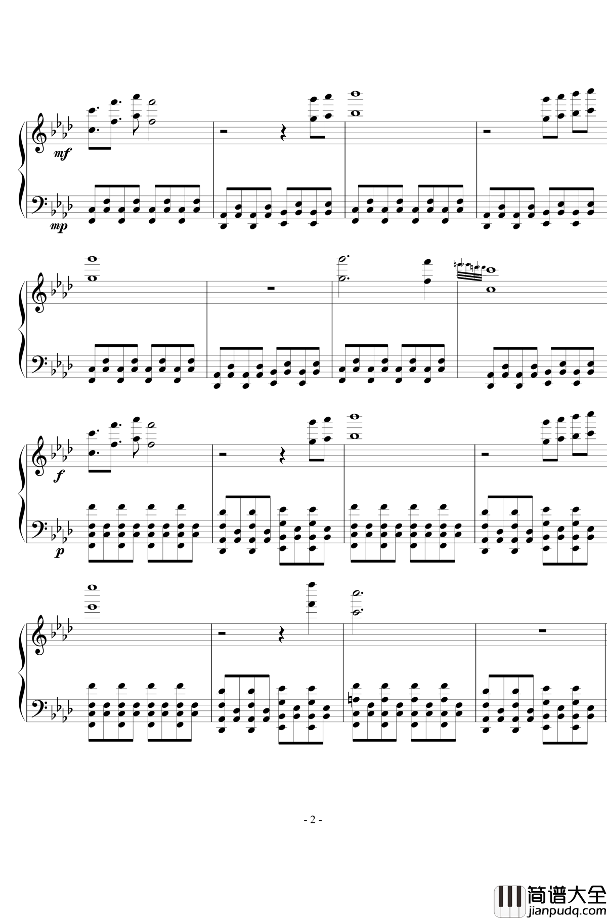 Battle_Against_a_True_Hero钢琴谱_undertale