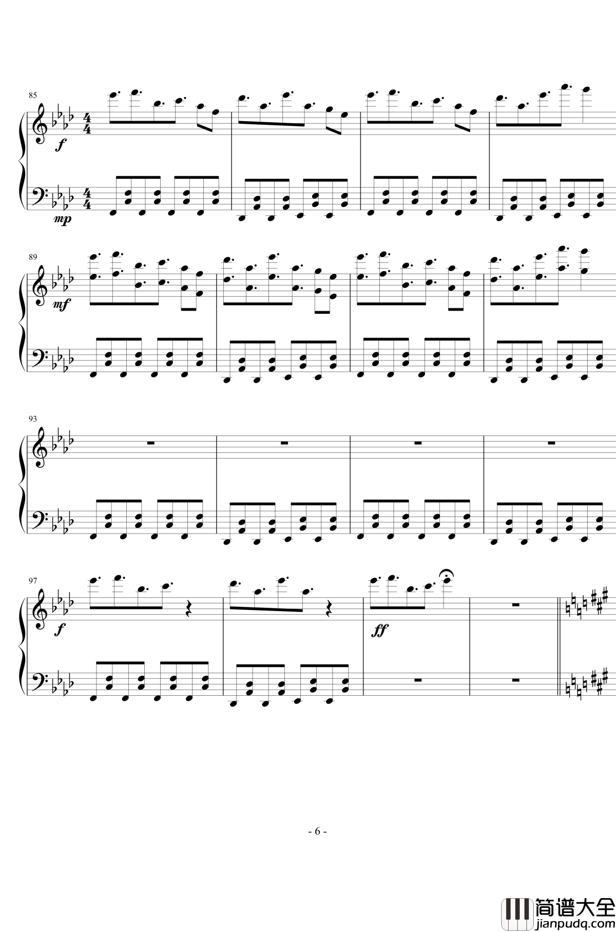 Battle_Against_a_True_Hero钢琴谱_undertale