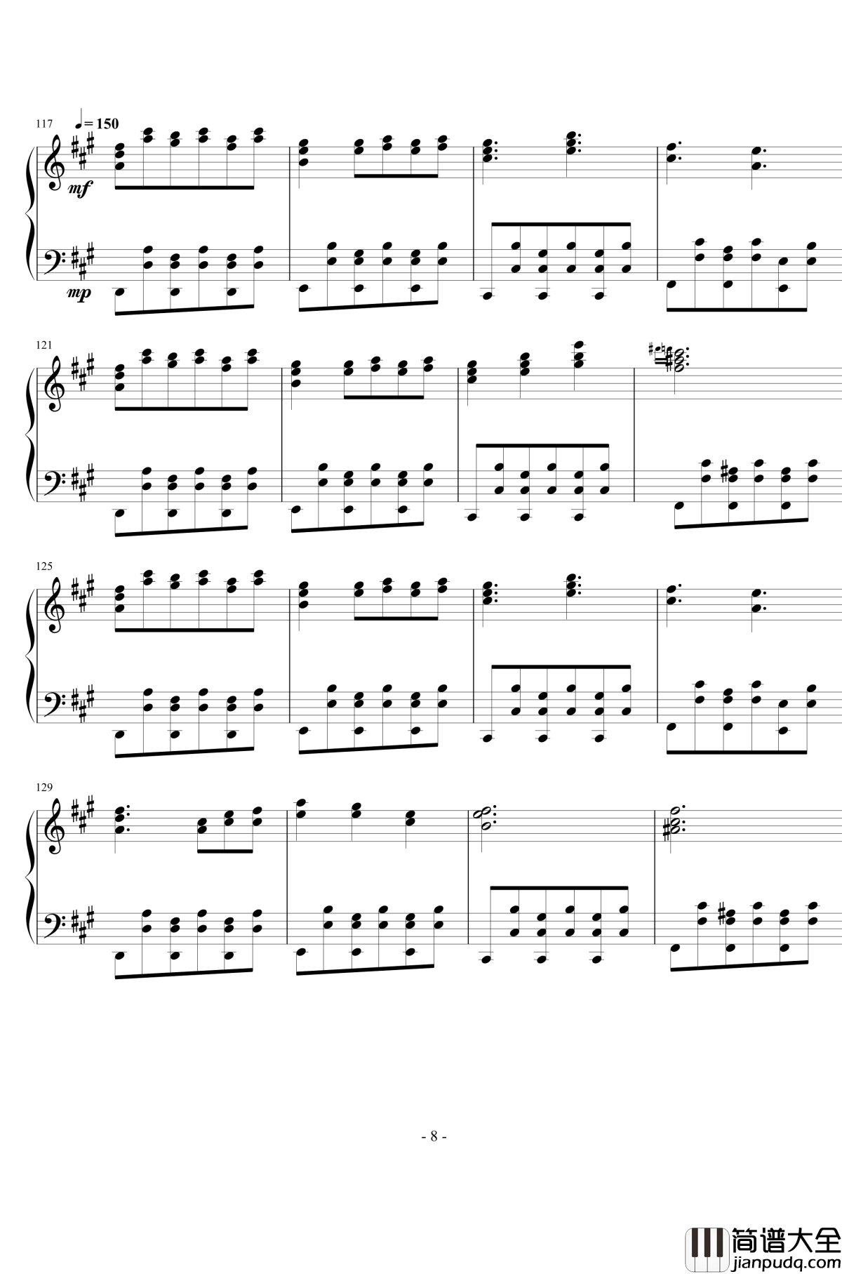 Battle_Against_a_True_Hero钢琴谱_undertale