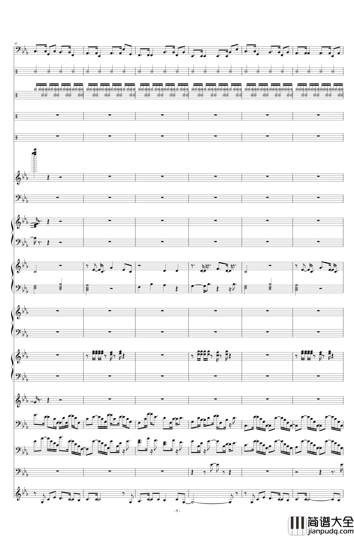 碧绿色的兔子钢琴谱_总谱_酒井法子