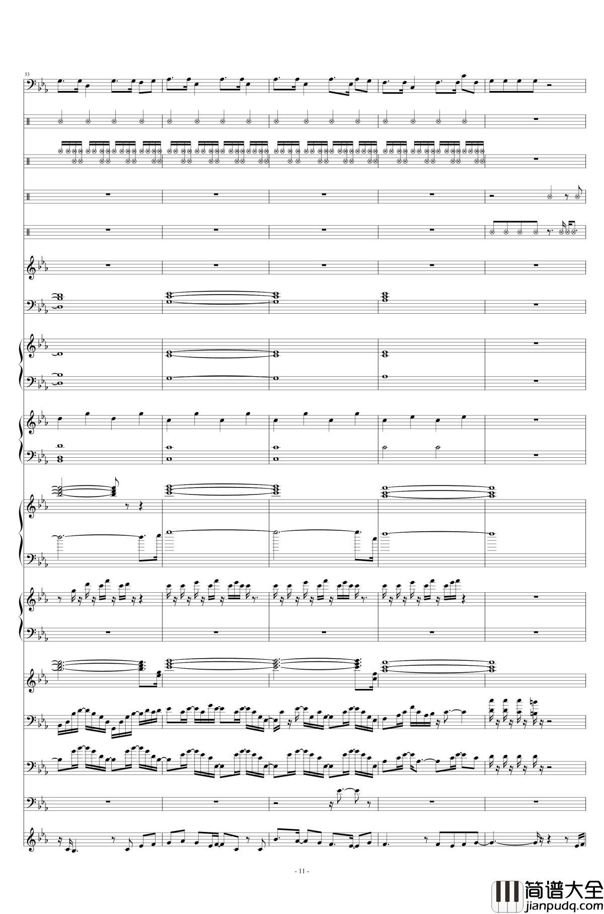 碧绿色的兔子钢琴谱_总谱_酒井法子