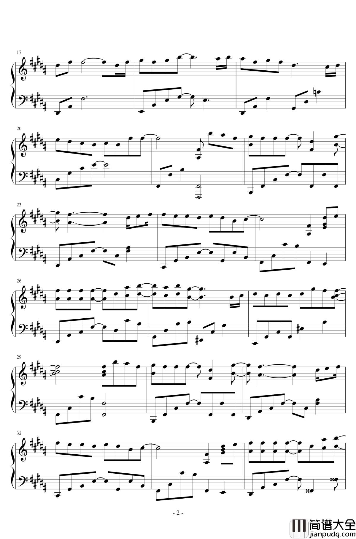 如果一切没有发生过钢琴谱_原声独奏版_张碧晨