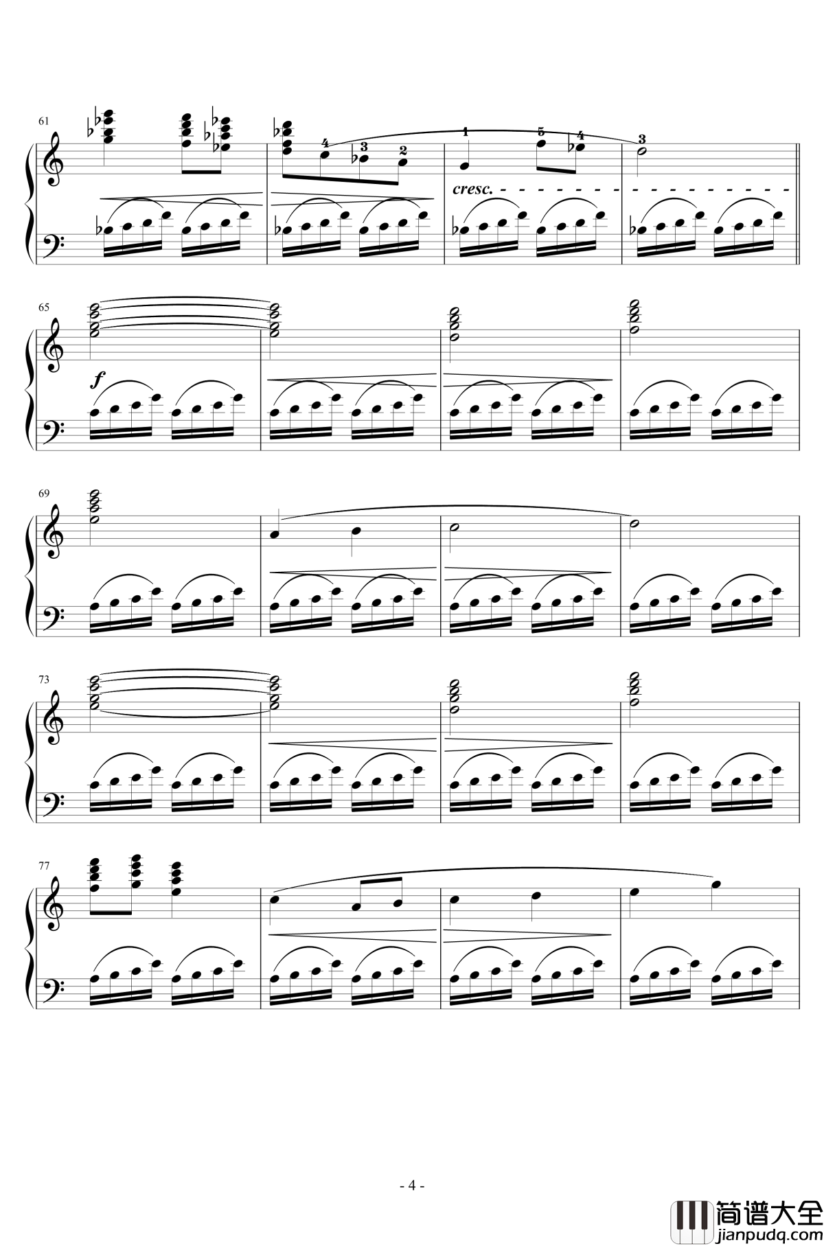 Prelude钢琴谱_最终幻想