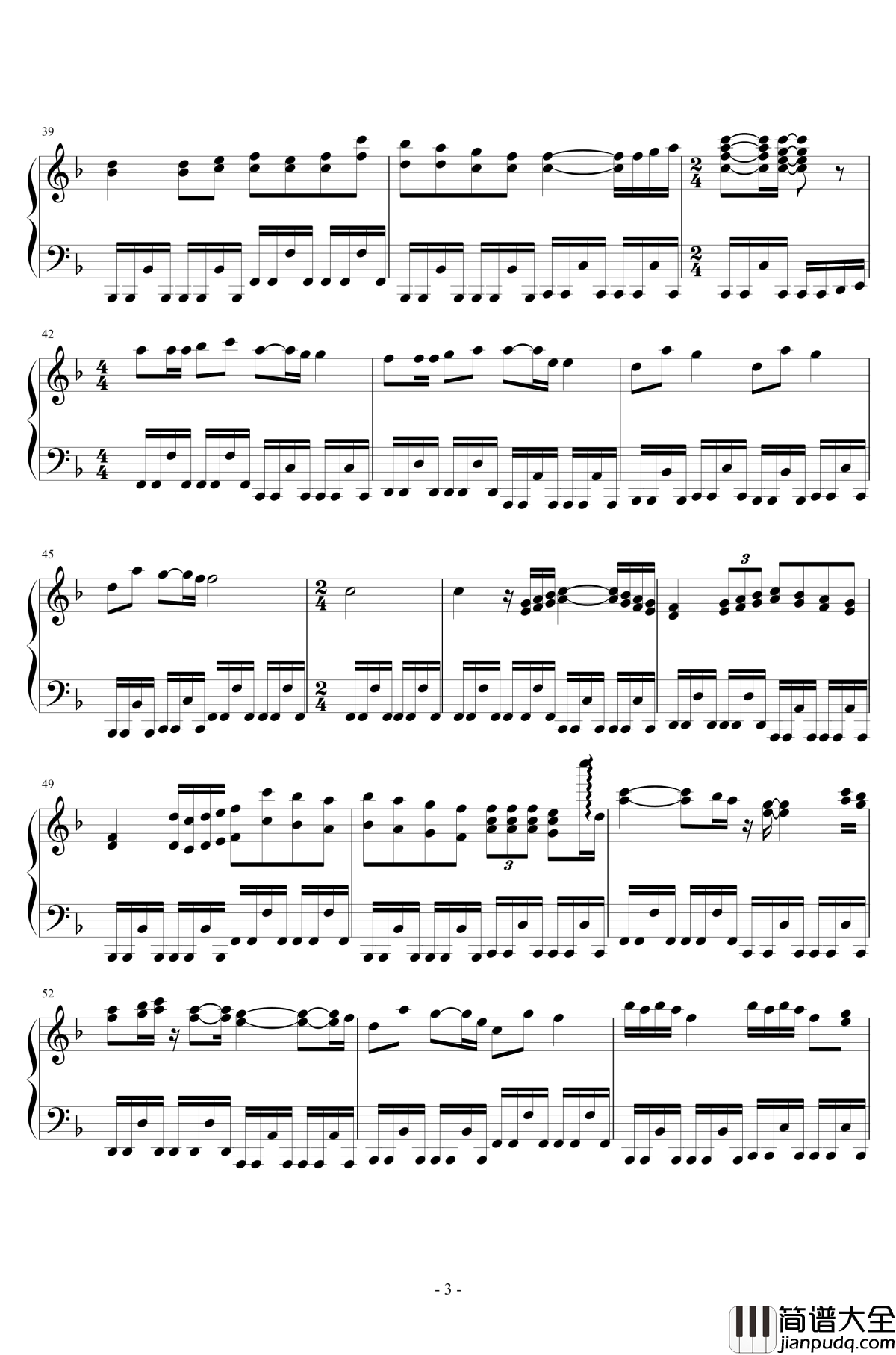 虫儿飞钢琴谱_疯狂版_郑伊健