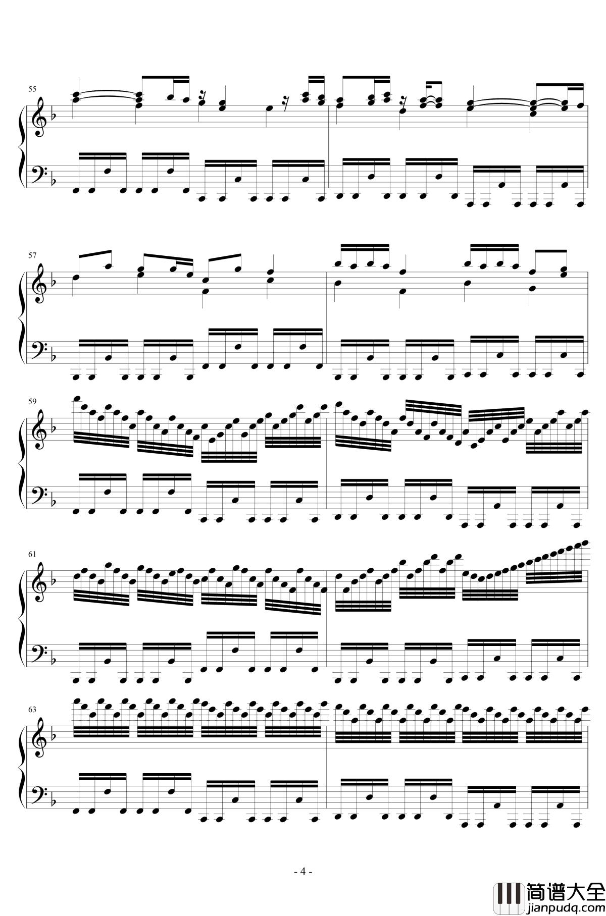 虫儿飞钢琴谱_疯狂版_郑伊健