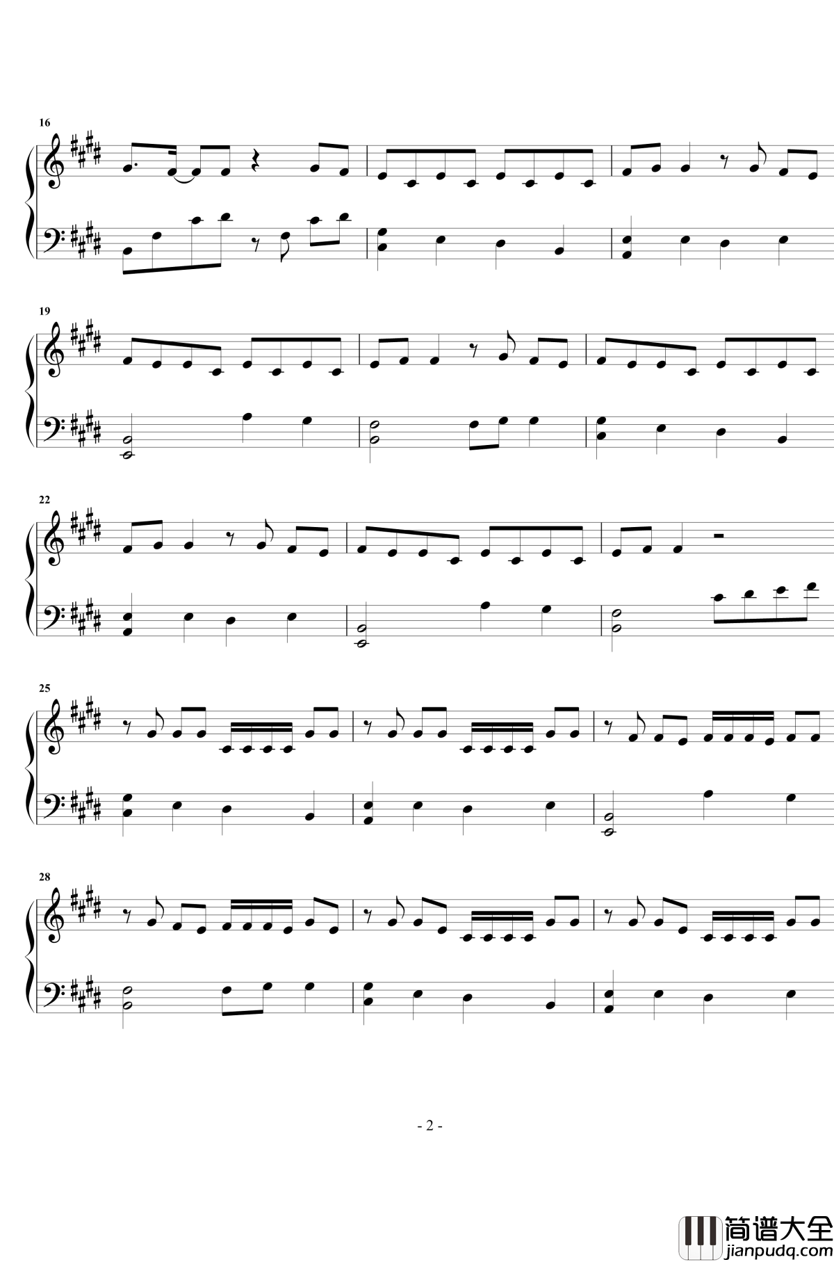 病变钢琴谱_Cubi