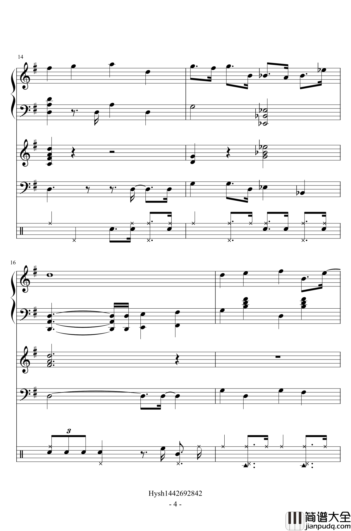 旅行青蛙钢琴谱