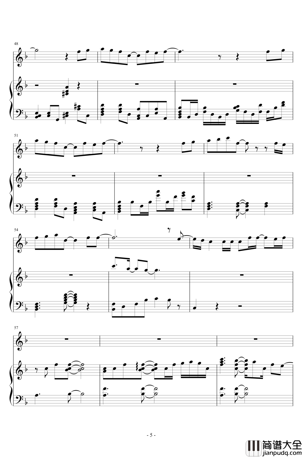 Wish_My_Life_Away钢琴谱_【寻找天堂OST】Finding_Paradise_Kan.R.Gao