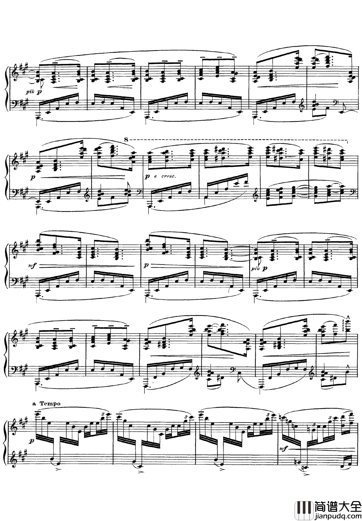 欢乐岛钢琴谱_德彪西